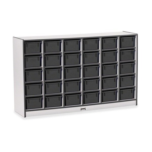 CUBBIE, 30 TRAY, WITH BINS, BK